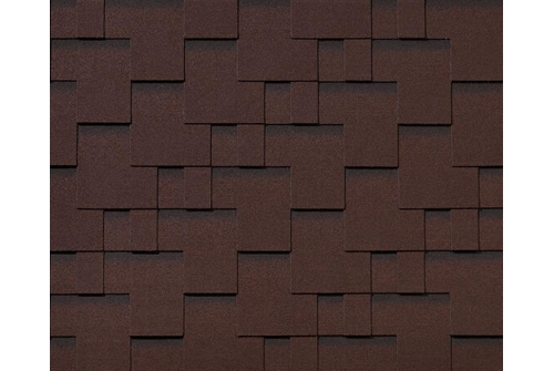 Черепица гибкая RoofShield Премиум Модерн каштан