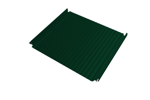 Кликфальц Double Pro Gofr Grand Line 0,5 Satin Matt с пленкой на замках RAL 6005 зеленый мох