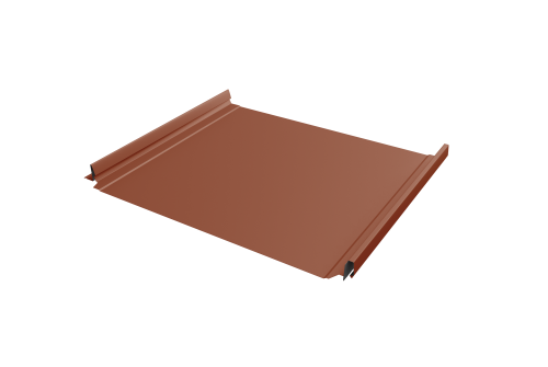Кликфальц Pro Grand Line 0,5 Satin Matt с пленкой на замках RAL 8004 терракота