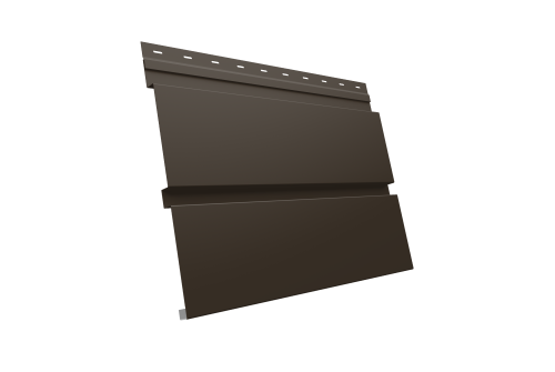 Квадро брус 0,5 GreenCoat Pural BT с пленкой RR 32 темно-коричневый (RAL 8019 серо-коричневый)