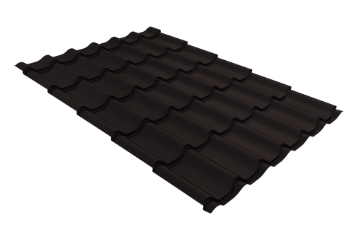 Металлочерепица Классик ("Classic") v01 0,5 Drap RAL 9005 черный