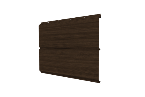 Софит ЭкоБрус new без перфорации 0,45 Print Elite с пленкой Coffee Wood TwinColor