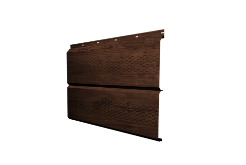 Софит ЭкоБрус с перфорацией 0,345 Grand Line 0,45 Print Elite с пленкой Cherry Wood TwinColor