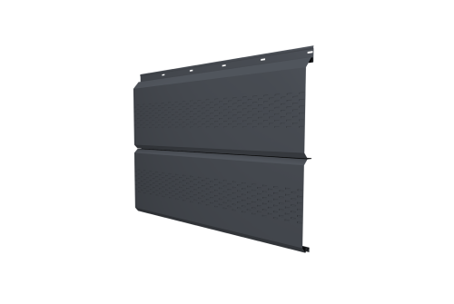 Софит ЭкоБрус с перфорацией 0,345 Grand Line 0,5 Satin Matt RAL 7024 мокрый асфальт