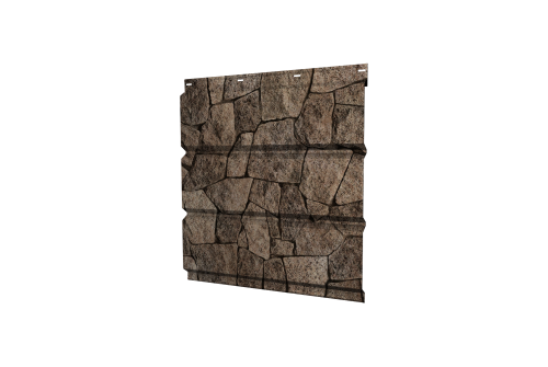 Софит металлический без перфорации 0,45 Print Elite с пленкой King Stone TwinColor