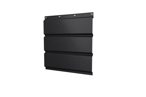 Софит металлический без перфорации 0,5 Satin с пленкой RAL 9005 черный