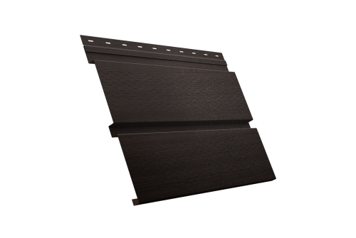 Софит металлический Квадро Брус с перфорацией 0,45 Print Elite с пленкой Coffee Wood TwinColor