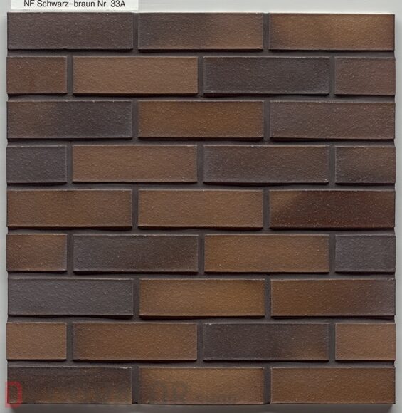Клинкерный кирпич Westerwaelder WK33A Schwarz-braun Spar, 240*55*71 мм