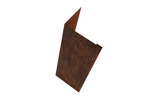 Нащельник (для калиток и ворот) 25х35 жалюзи Milan, Tokyo, Palermo 0,45 Print Premium Cherry Wood Dark FTC (L2,0)