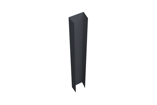 Крепежная планка верхняя Texas 0,5 Atlas X RAL 7024 мокрый асфальт (2,5м)