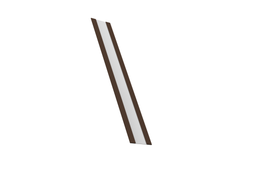 Крепежная планка жалюзи Milan, Milan Slim, Tokyo 0,45 Drap TR RAL 8017 шоколад (1,8м)
