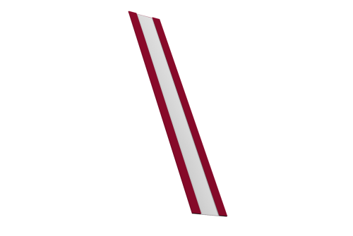 Крепежная планка жалюзи Milan, Milan Slim, Tokyo 0,45 PE RAL 3003 рубиново-красный (2,5м)