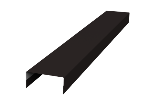 Крышка 45х20 жалюзи Texas 0,5 PurLite Matt RAL 9005 черный (2,5м)