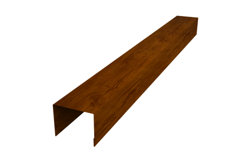 Крышка для забора жалюзи Palermo 0,45 Print-double Premium Golden Wood Intense F (3м)