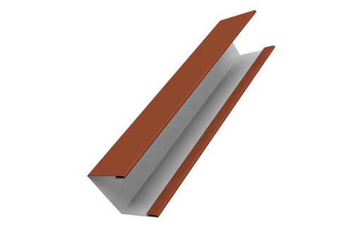 Крышка жалюзи Milan Slim 0,45 Drap RAL 8004 терракота (2,5м)