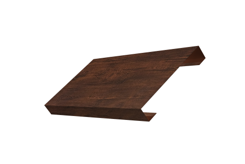 Ламель лицевая 125 забора жалюзи Texas 0,45 Print Premium с пленкой Cherry Wood Dark FTC