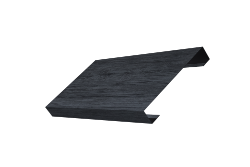 Ламель лицевая 125 забора жалюзи Texas 0,45 Print Premium с пленкой Grey Wood TwinColor