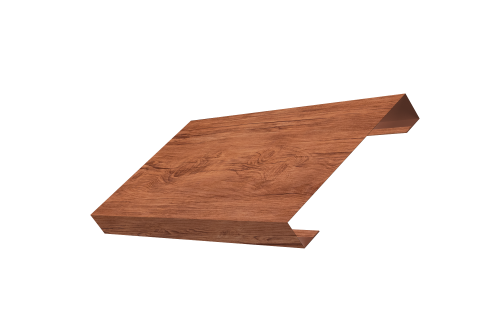 Ламель лицевая 125 забора жалюзи Texas 0,45 Print Premium с пленкой Rowan Wood Intense FTC