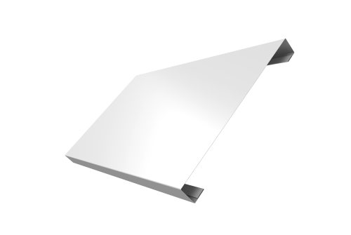 Ламель лицевая 200 забора жалюзи Texas 0,5 Satin с пленкой RAL 9003 сигнальный белый