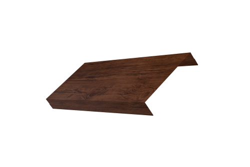 Ламель обратная 125 забора жалюзи Texas 0,45 Print-Double Premium с пленкой Cherry Wood Fresh