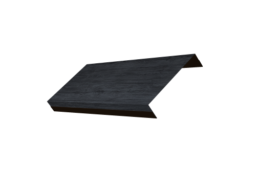 Ламель обратная 125 забора жалюзи Texas 0,45 Print Premium с пленкой Grey Wood TwinColor
