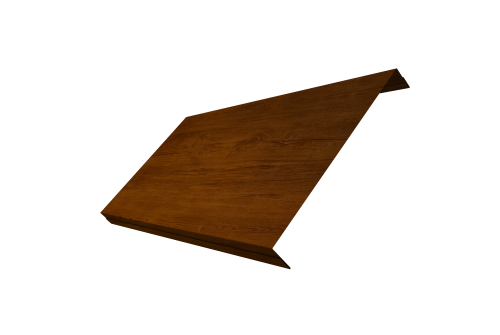 Ламель обратная 200 забора жалюзи Texas 0,45 Print Premium с пленкой Golden Wood Intense FTC