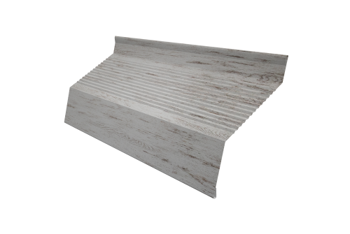 Ламель забора жалюзи Milan new gofr 0,45 Print Elite Snow Wood TwinColor