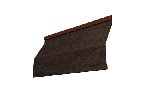 Ламель забора жалюзи Milan Slim 0,45 Print Premium Antique Wood TwinColor