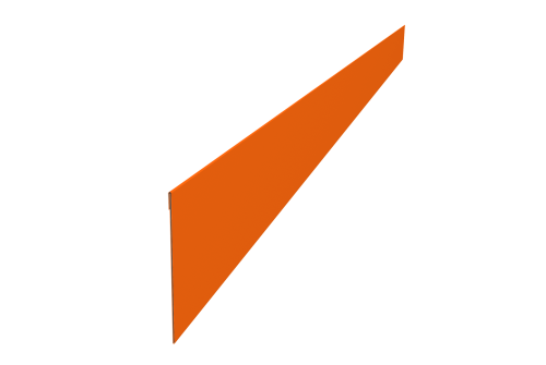 Ламель забора жалюзи Palermo 0,45 PE с пленкой RAL 2004 оранжевый