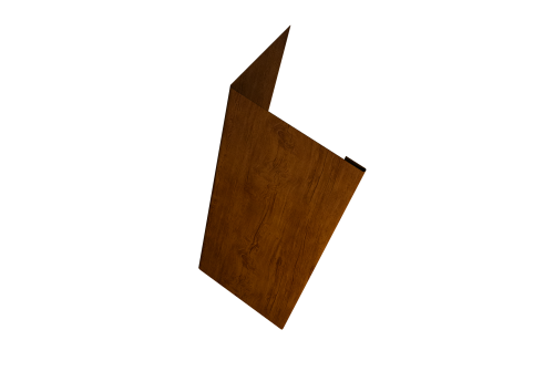 Нащельник (для калиток и ворот) 25х35 жалюзи Milan, Tokyo, Palermo 0,45 Print-double Premium Golden Wood Intense F (L2,5)