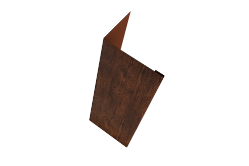 Нащельник (для калиток и ворот) 25х35 жалюзи Milan, Tokyo, Palermo 0,45 Print Premium Cherry Wood Dark FTC (L1,68)