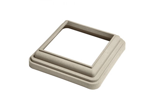 Нижний кант столба CM Railing (для столба D 120) white wood (белое дерево)