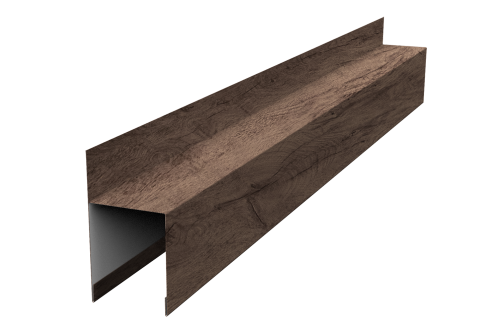 Планка опорная составная внешняя для забора жалюзи Palermo 0,45 Print Premium Almond Wood Fresh (2м)