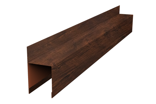 Планка опорная составная внешняя для забора жалюзи Palermo 0,45 Print Premium Cherry Wood Dark FTC (2м)