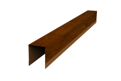 Планка опорная составная внутренняя для забора жалюзи Palermo 0,45 Print Premium Golden Wood Intense FTC (3м)