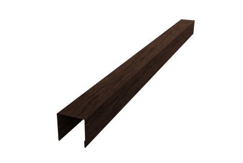 Планка вертикальная лицевая для забора жалюзи Palermo 0,45 Print-double Elite Antique Wood (2,5м)