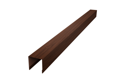 Планка вертикальная лицевая для забора жалюзи Palermo 0,45 Print Elite Choco Wood TwinColor (1,8м)