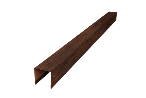 Планка вертикальная лицевая для забора жалюзи Palermo 0,45 Print Premium Cherry Wood Dark FTC (1,8м)