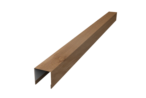 Планка вертикальная лицевая для забора жалюзи Palermo 0,45 Print Premium Pine Wood Fresh (2,5м)