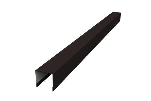 Планка вертикальная лицевая для забора жалюзи Palermo 0,5 Satin Matt RAL 9005 черный (1,8м)