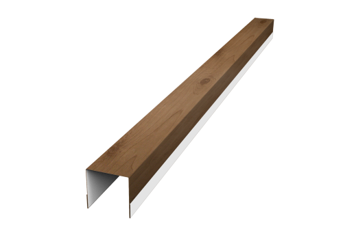 Планка вертикальная обратная для забора жалюзи Palermo 0,45 Print Premium Pine Wood Fresh (2м)