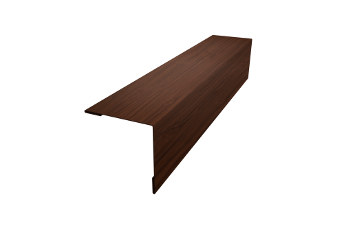 Планка завершающая 50х50 жалюзи Milan 0,45 Print Elite Choco Wood TwinColor (2м)