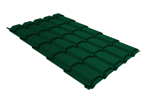 Профиль волновой "Квадро профи (Верховье)" ("Quadro Profi") v01 0,45 PE RAL 6005 зеленый мох