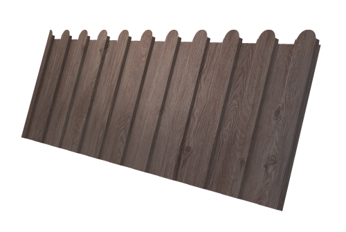 Профнастил С8A v01 фигурный 0,45 Print Elite White Wood TwinColor