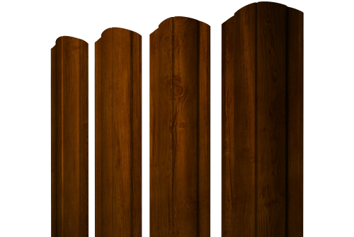 Штакетник Круглый фигурный 0,45 Print Premium Golden Wood Intense FTC