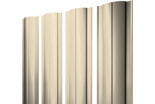 Штакетник Круглый с прямым резом 0,45 Print Elite Milky Wood TwinColor