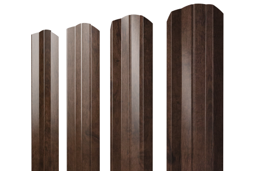 Штакетник М-образный А фигурный 0,45 Print Premium Antique Wood TwinColor