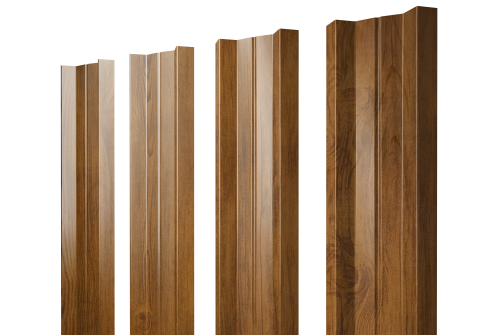 Штакетник М-образный А с прямым резом 0,45 Print-Double Elite Golden Wood