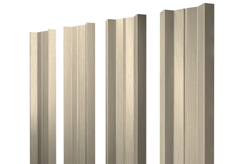 Штакетник М-образный А с прямым резом 0,45 Print Elite Milky Wood TwinColor