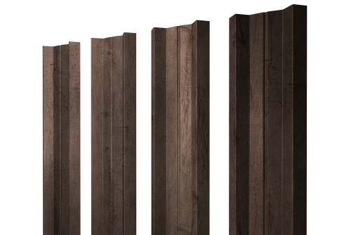 Штакетник М-образный А с прямым резом 0,45 Print Premium Almond Wood Fresh